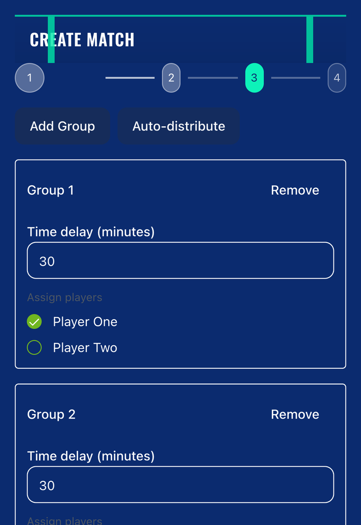 Team Easy mobile invite groups screen
